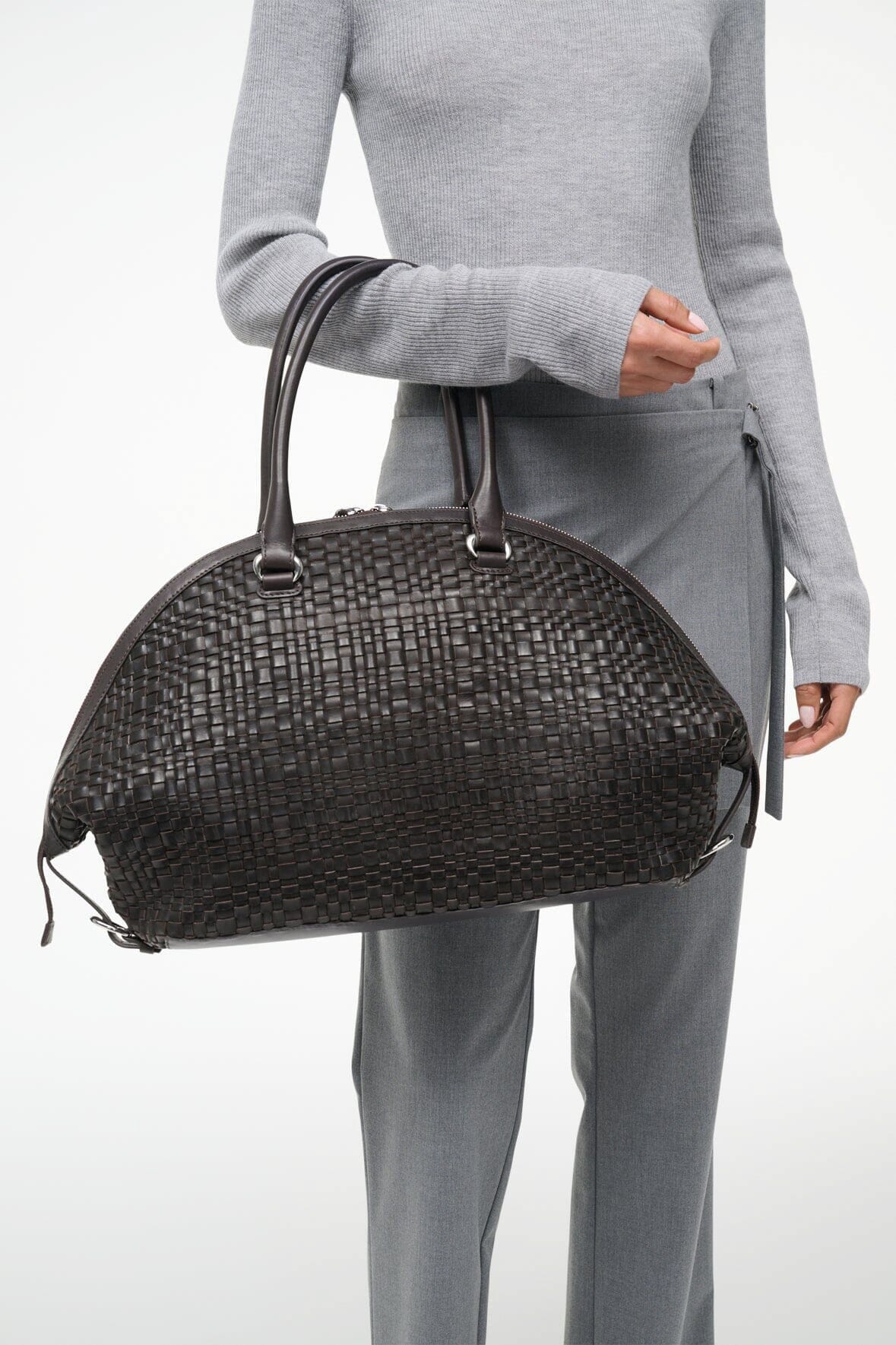 HESTER SATCHEL | ESPRESSO WOVEN LEATHER - Image 6