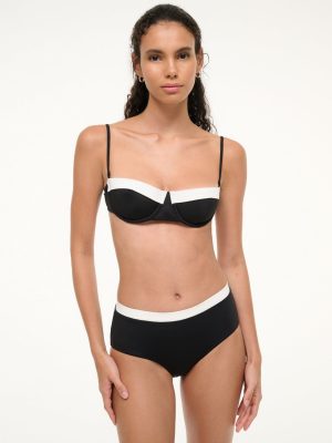 JO BALCONETTE BIKINI TOP | BLACK WHITE
