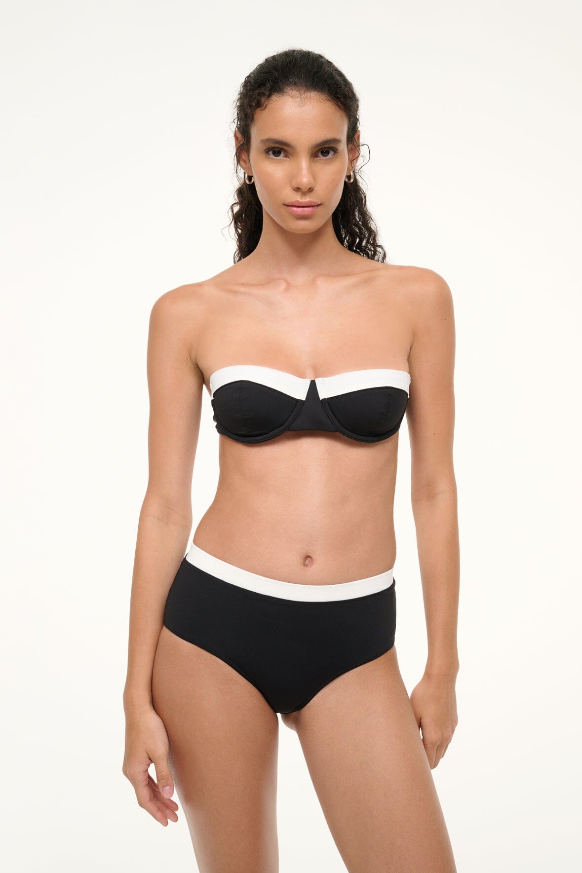 JO BALCONETTE BIKINI TOP | BLACK WHITE - Image 2