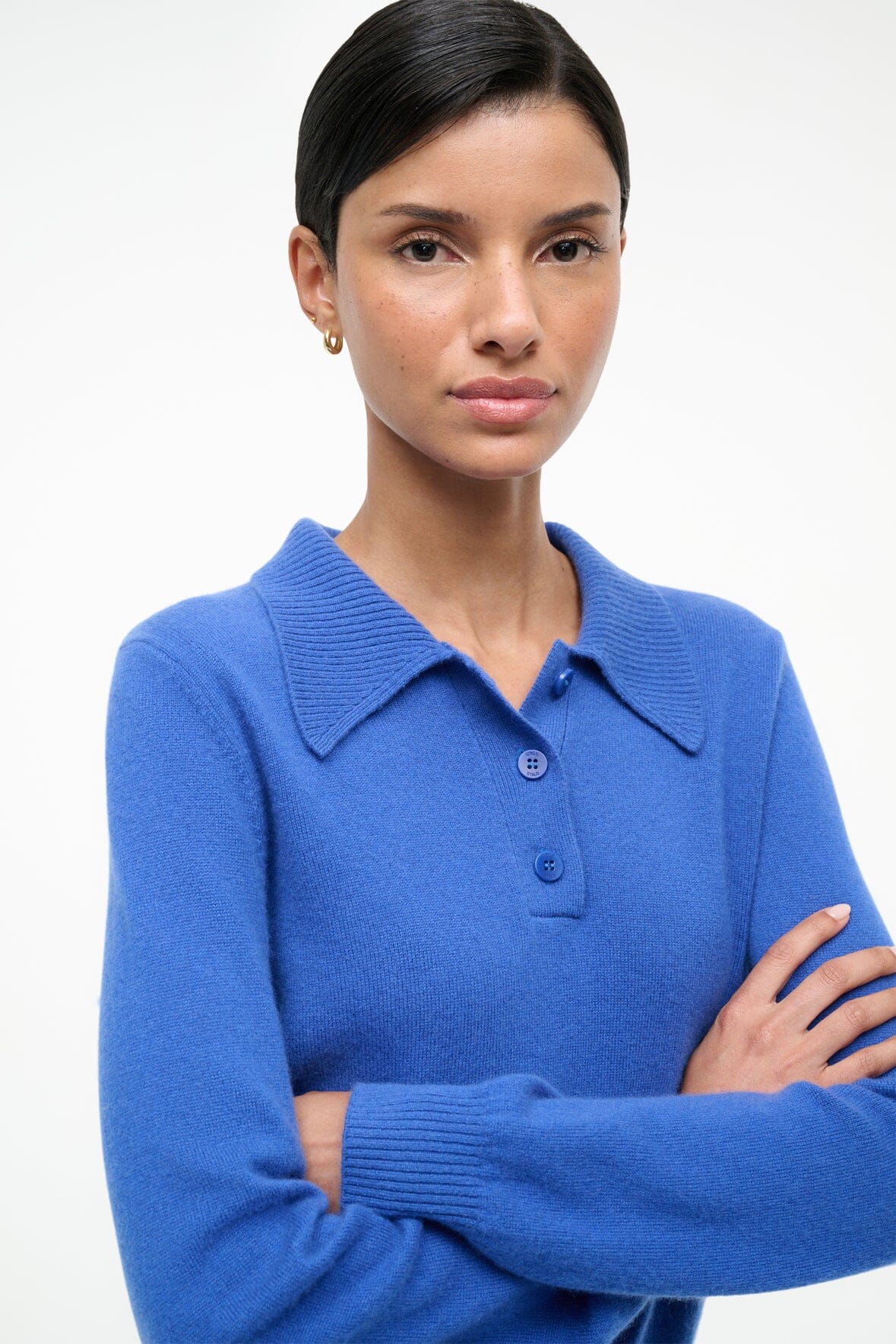 GEMMA CASHMERE SWEATER | SAPPHIRE - Image 4