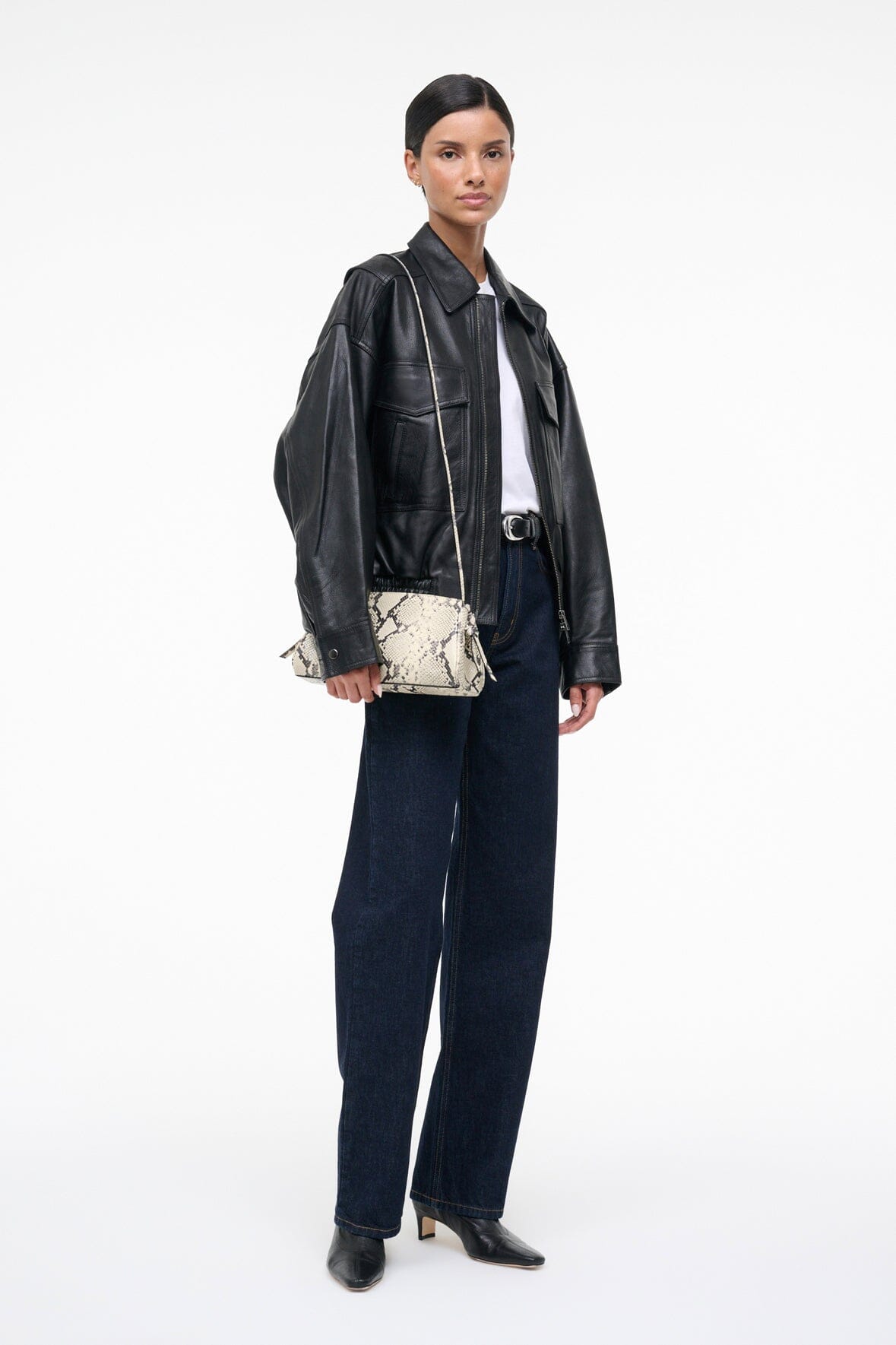 MAUDE CONVERTIBLE CLUTCH | WHITE SNAKE - Image 7