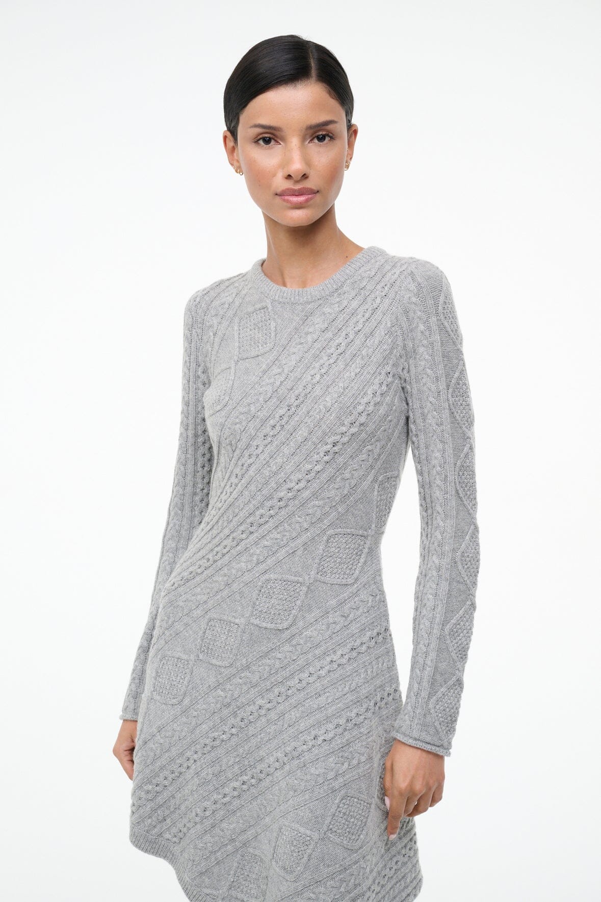 EVA SWEATER DRESS | HEATHER GREY - Image 3