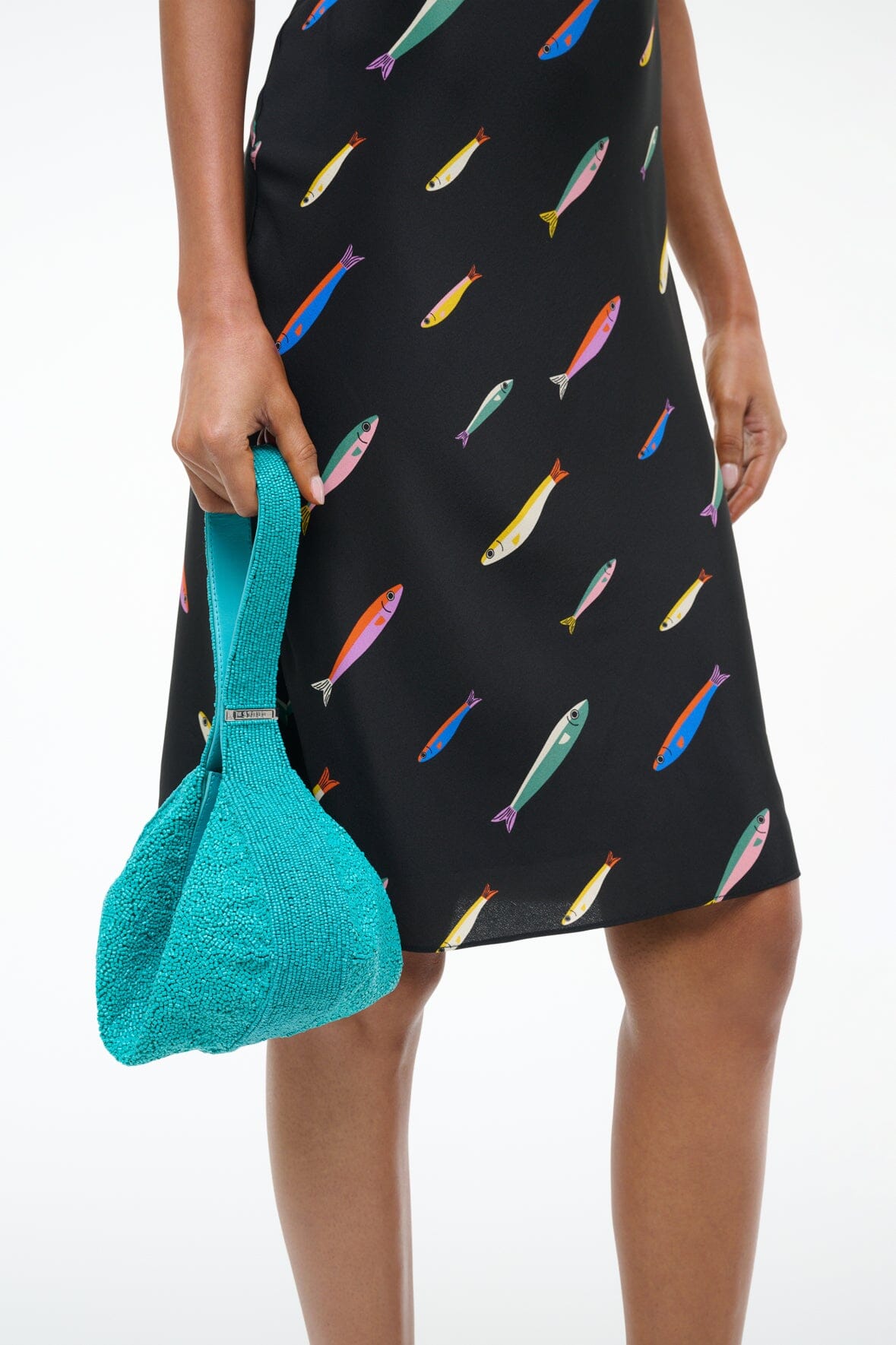 DEMY BEADED SHOULDER BAG | TEAL - Image 4