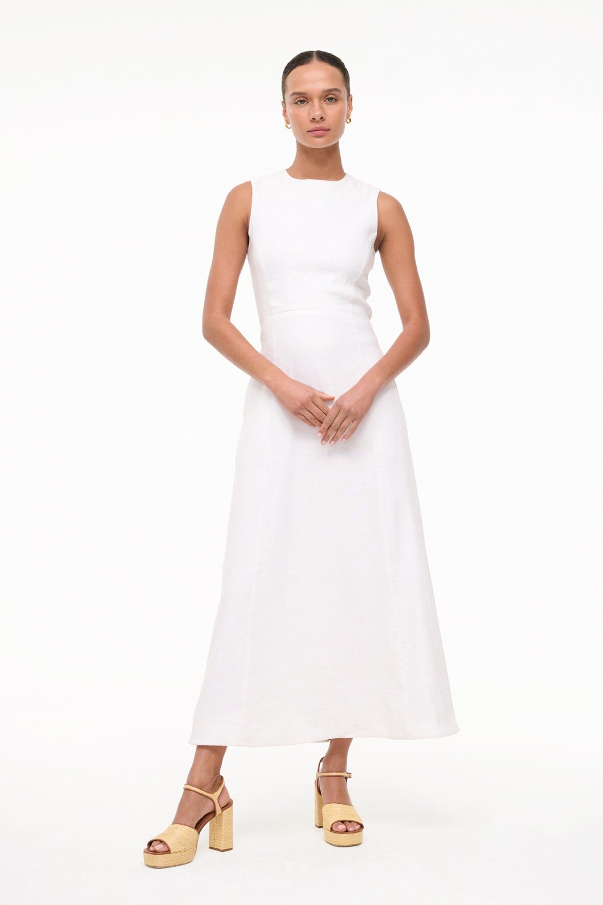 MARTINE LINEN DRESS | WHITE