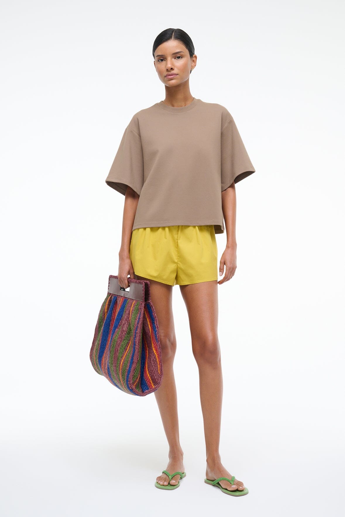 RUE TOTE BAG | JUNGLE STRIPE RAFFIA - Image 2