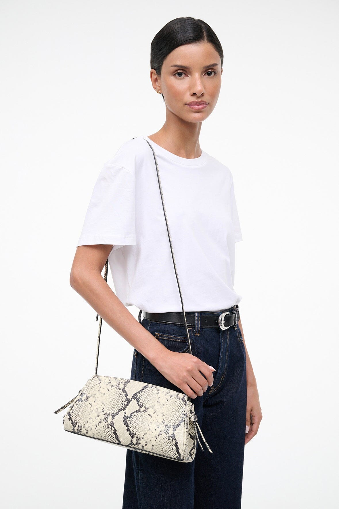 MAUDE CONVERTIBLE CLUTCH | WHITE SNAKE - Image 4