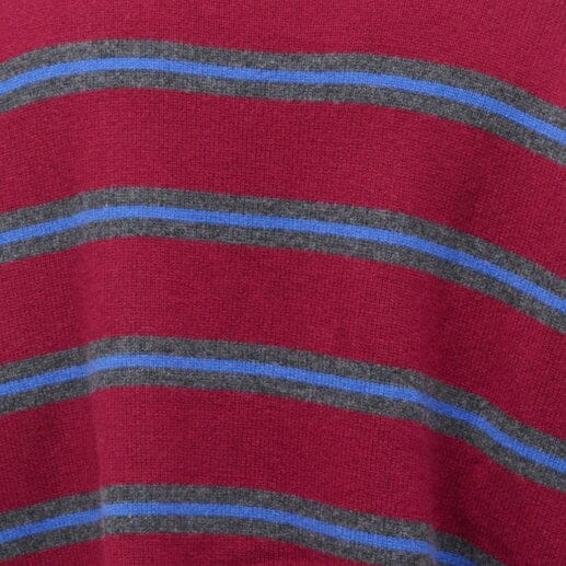 SERRANO CASHMERE RELAXED CREW | CRIMSON STRIPE - Image 7