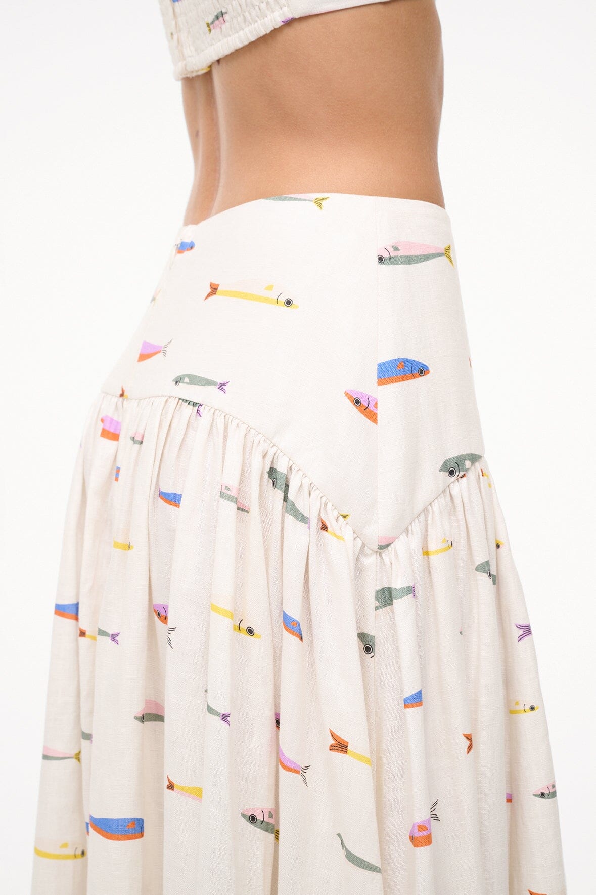 PROCIDA LINEN SKIRT | POP SARDINES IVORY - Image 5