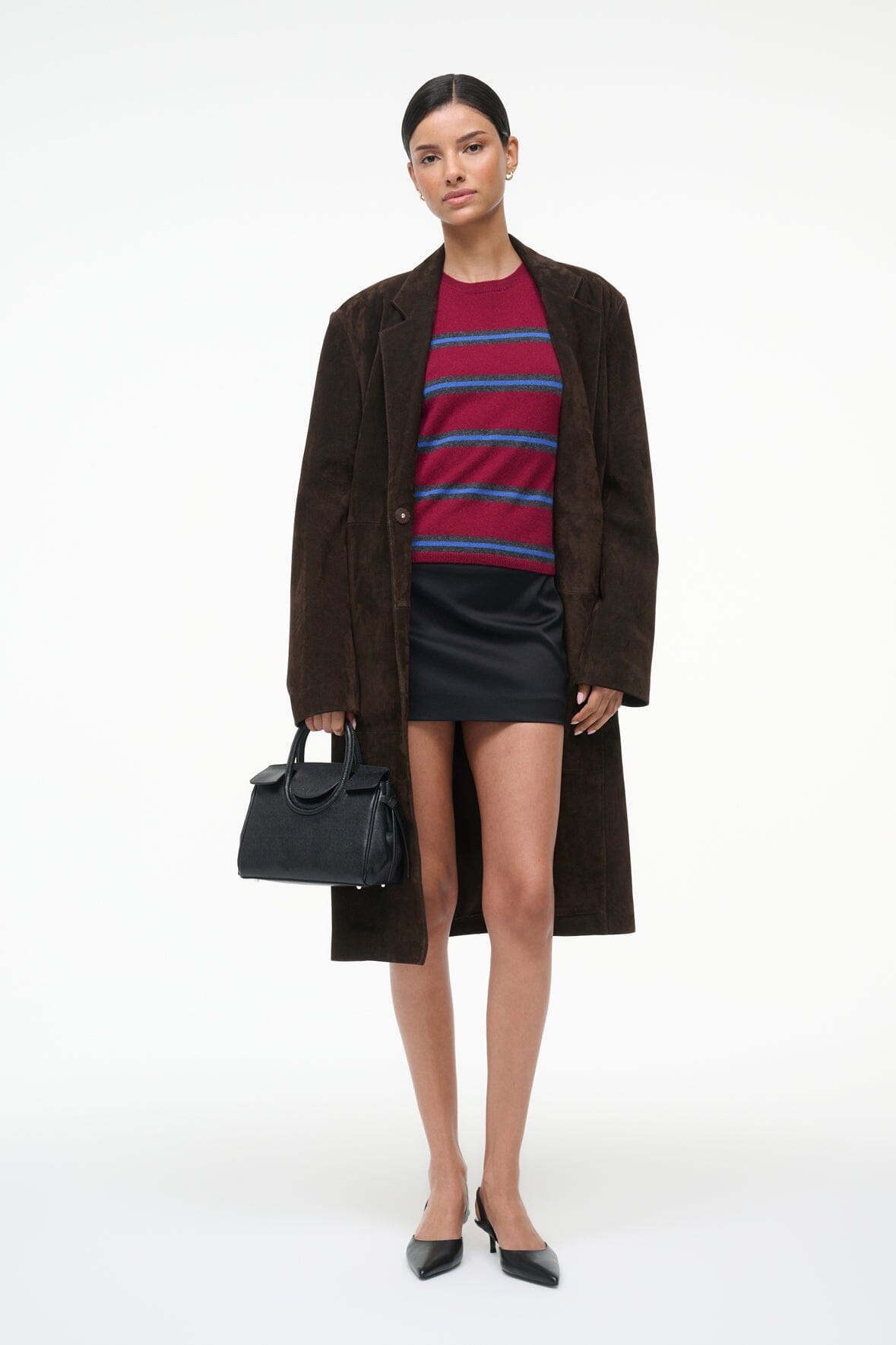 EASY CASHMERE TEE | CRIMSON STRIPE - Image 5