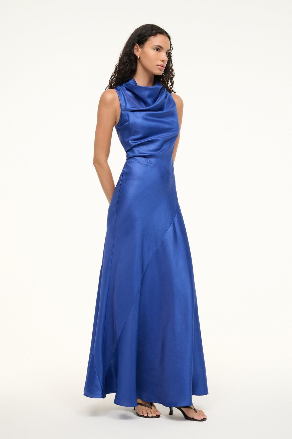 FRIDA SILK DRESS | DEEP SEA - Image 2