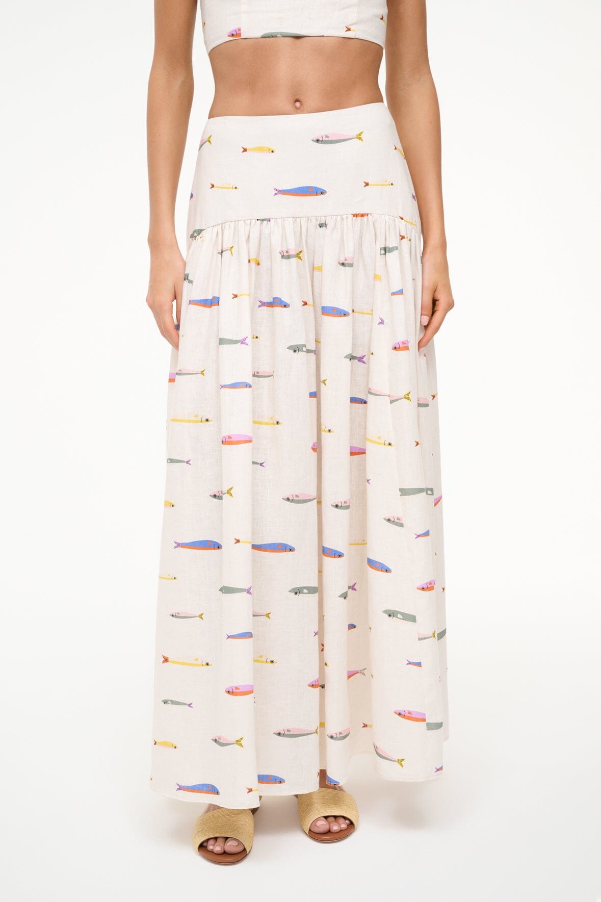 PROCIDA LINEN SKIRT | POP SARDINES IVORY - Image 2