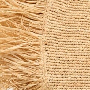 LARGE RAFFIA MOON TOTE BAG | NATURAL FRINGE - Image 8