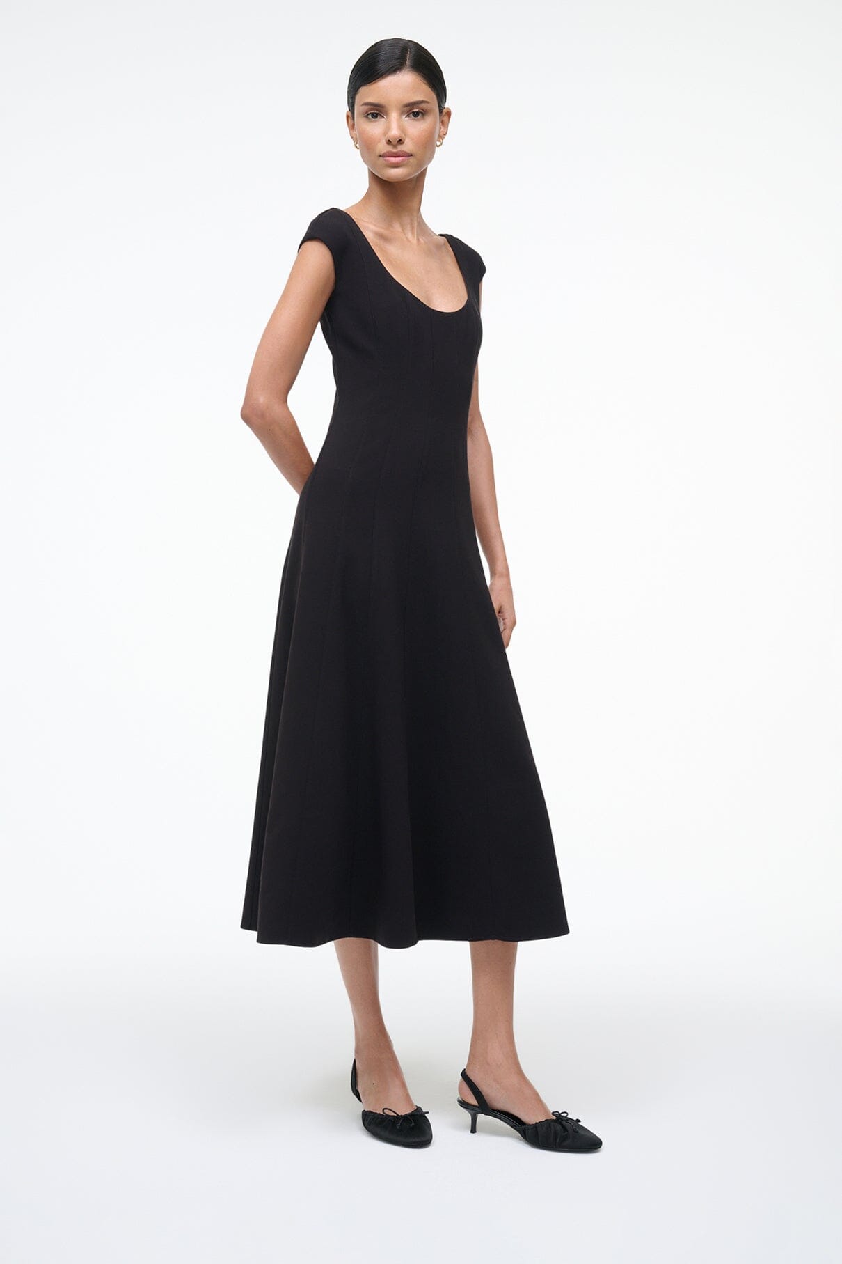 ALBA BALLET SLINGBACK | BLACK SATIN - Image 4