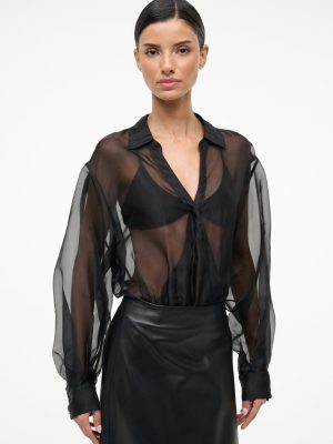 EVE SILK BODYSUIT | BLACK