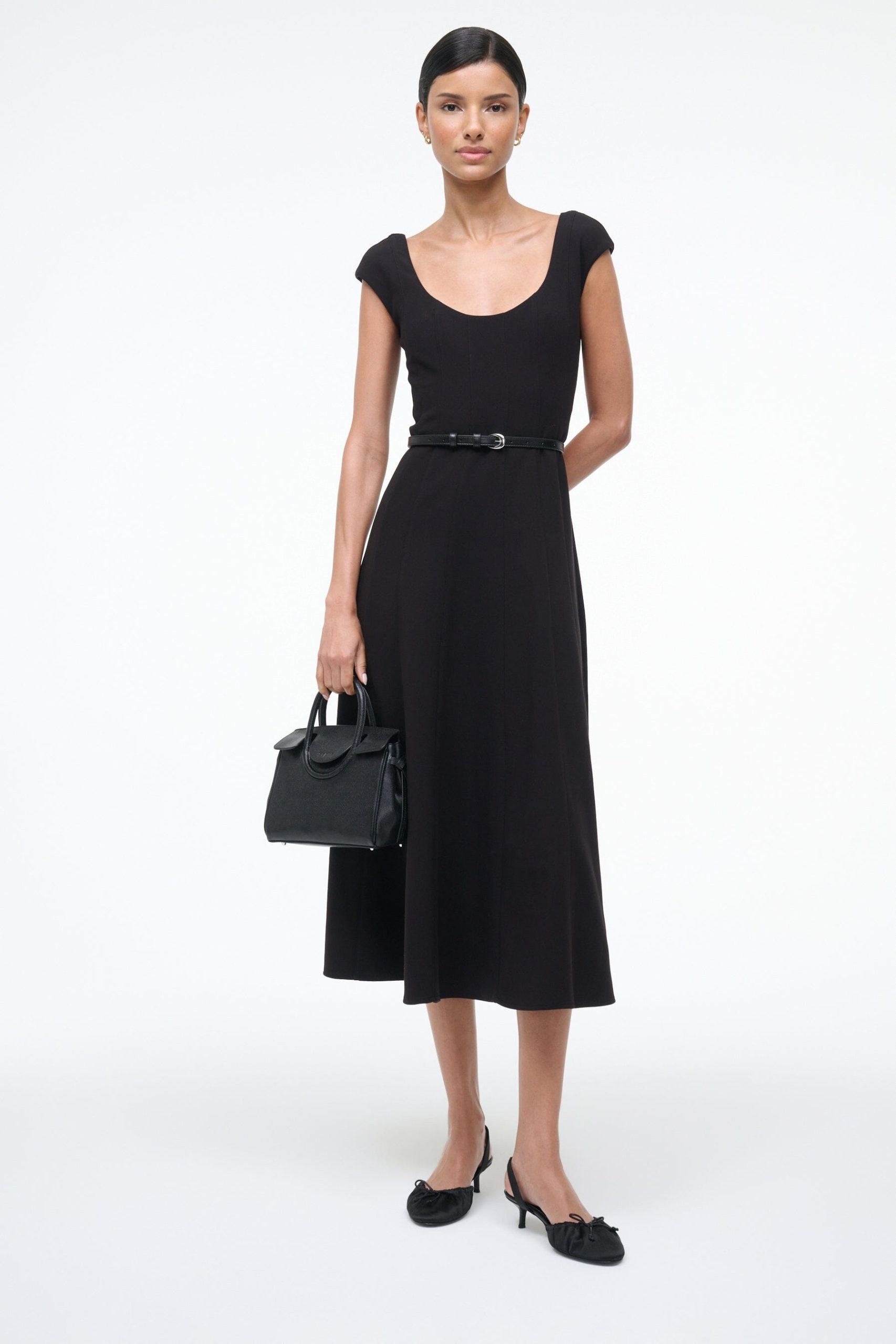 ALBA BALLET SLINGBACK | BLACK SATIN - Image 2