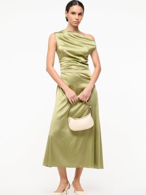 PHARE SILK DRESS | MOSS