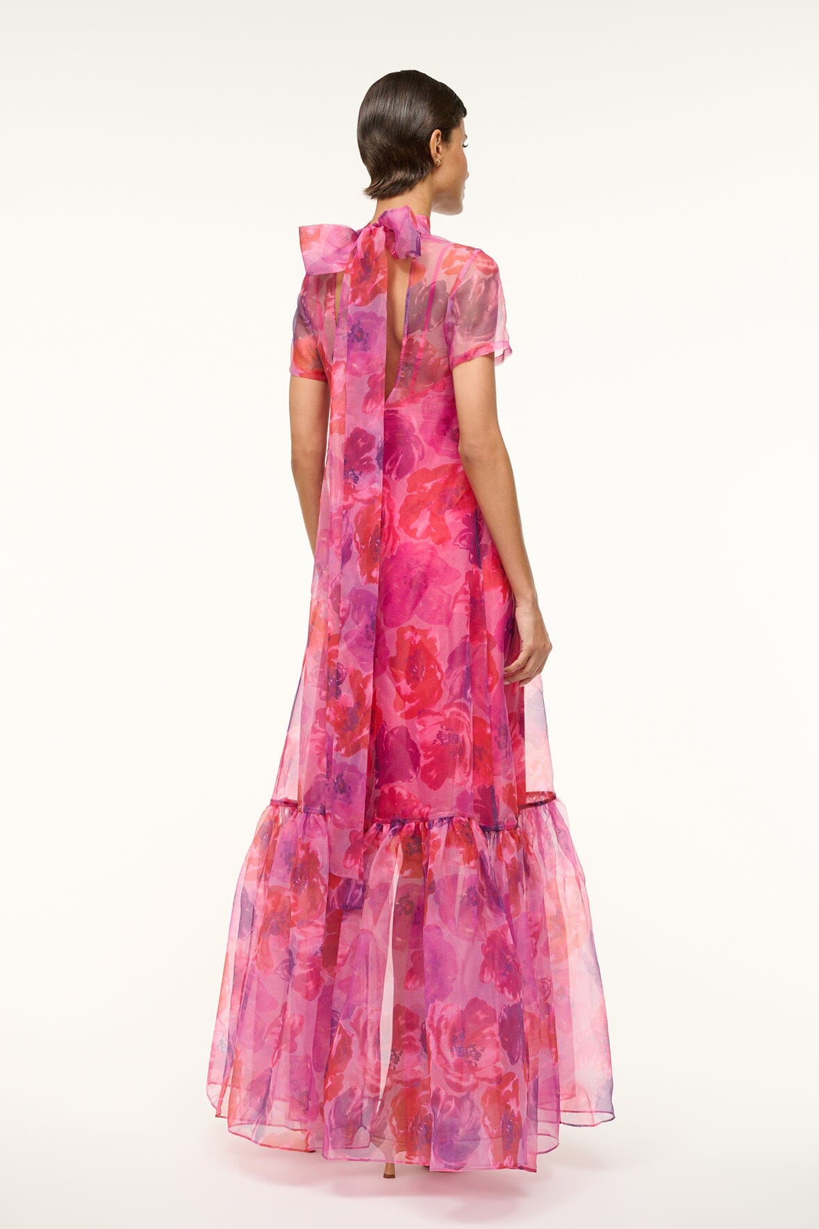 CALLUNA DRESS | MAGENTA PAINTED FLORAL - Image 2