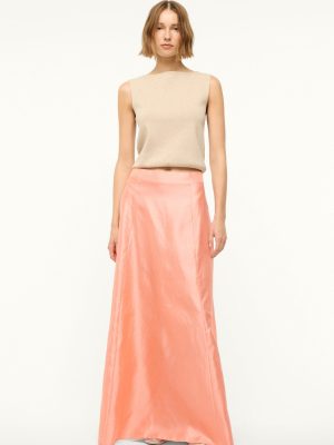 VINCENZO SILK SKIRT | CARNATION