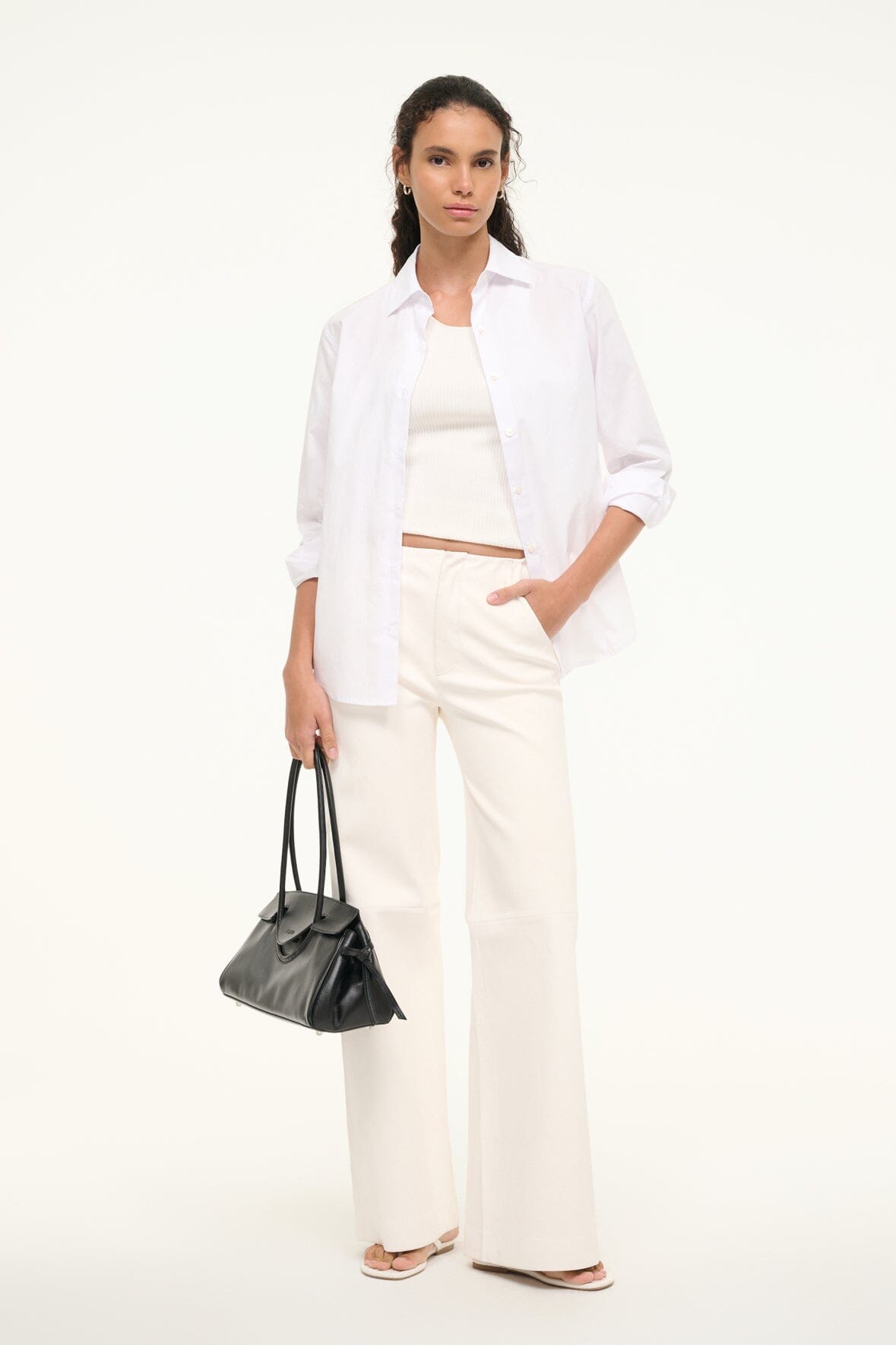 ALINE LEATHER PANTS | IVORY