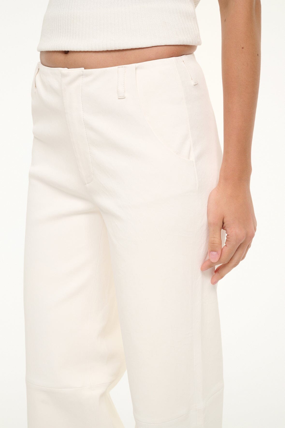 ALINE LEATHER PANTS | IVORY - Image 6