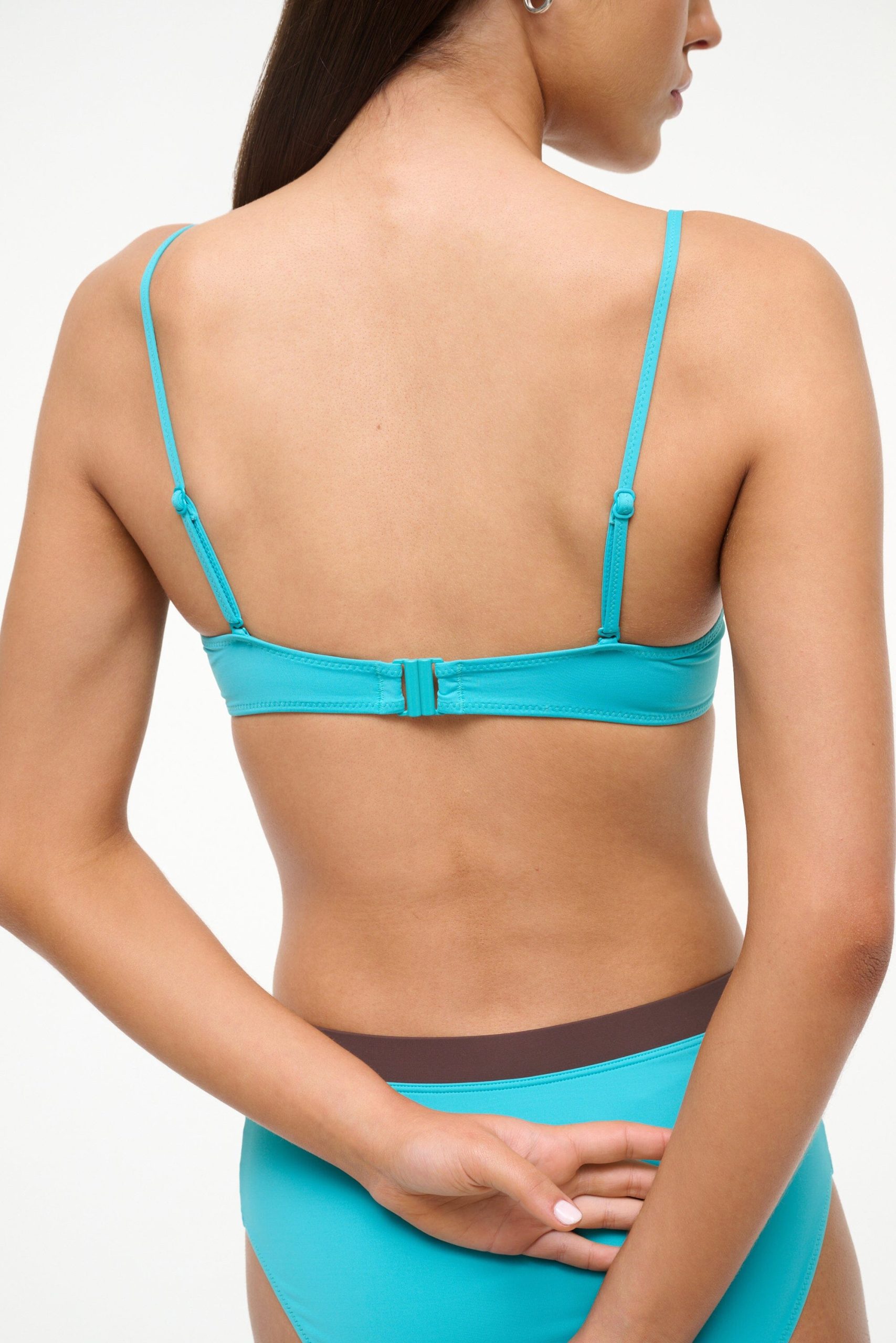 JO BALCONETTE BIKINI TOP | TEAL DARK CHOCOLATE - Image 7