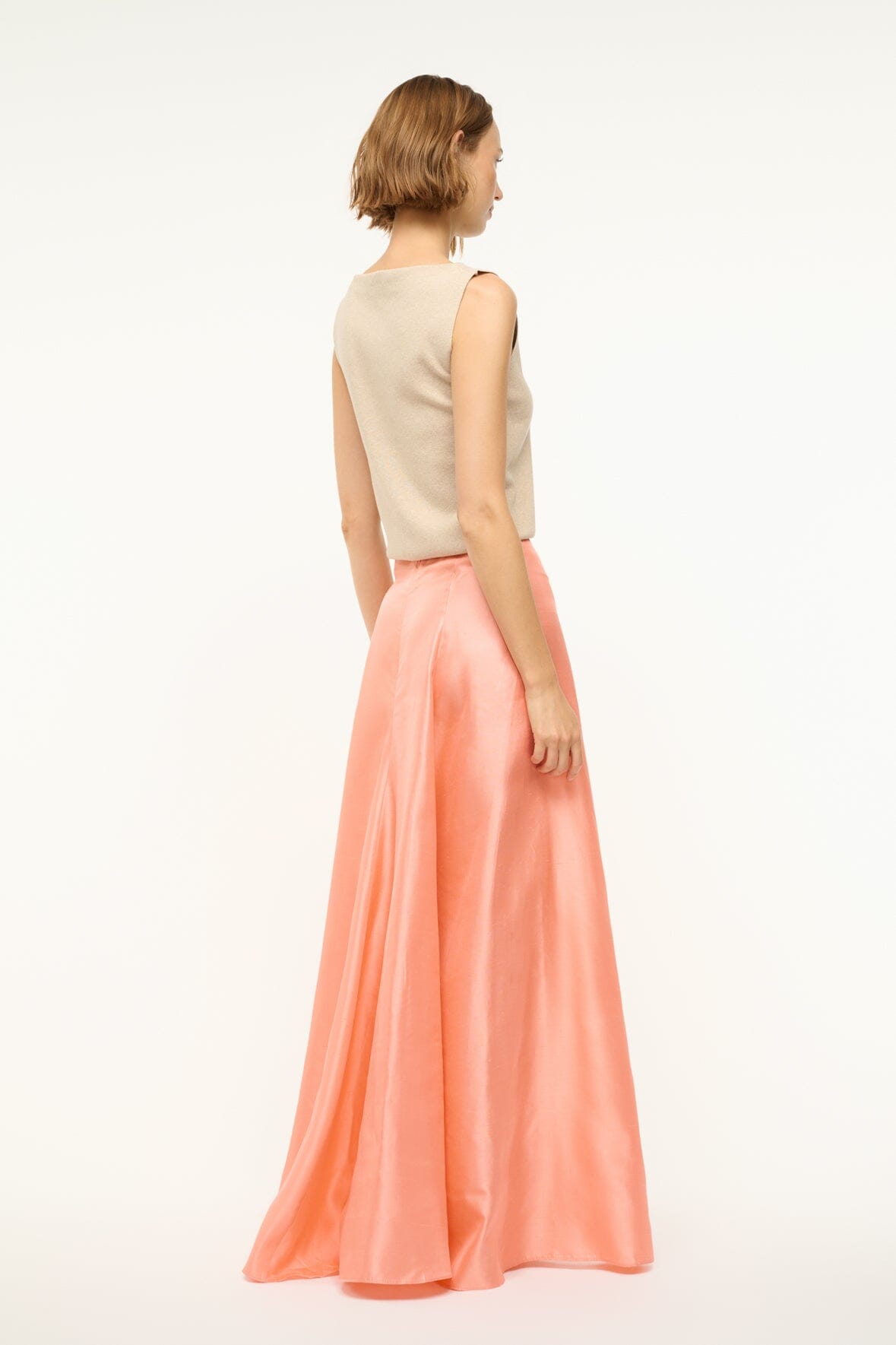 VINCENZO SILK SKIRT | CARNATION - Image 4