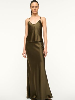 DURAND SILK CAMI | WOODLAND