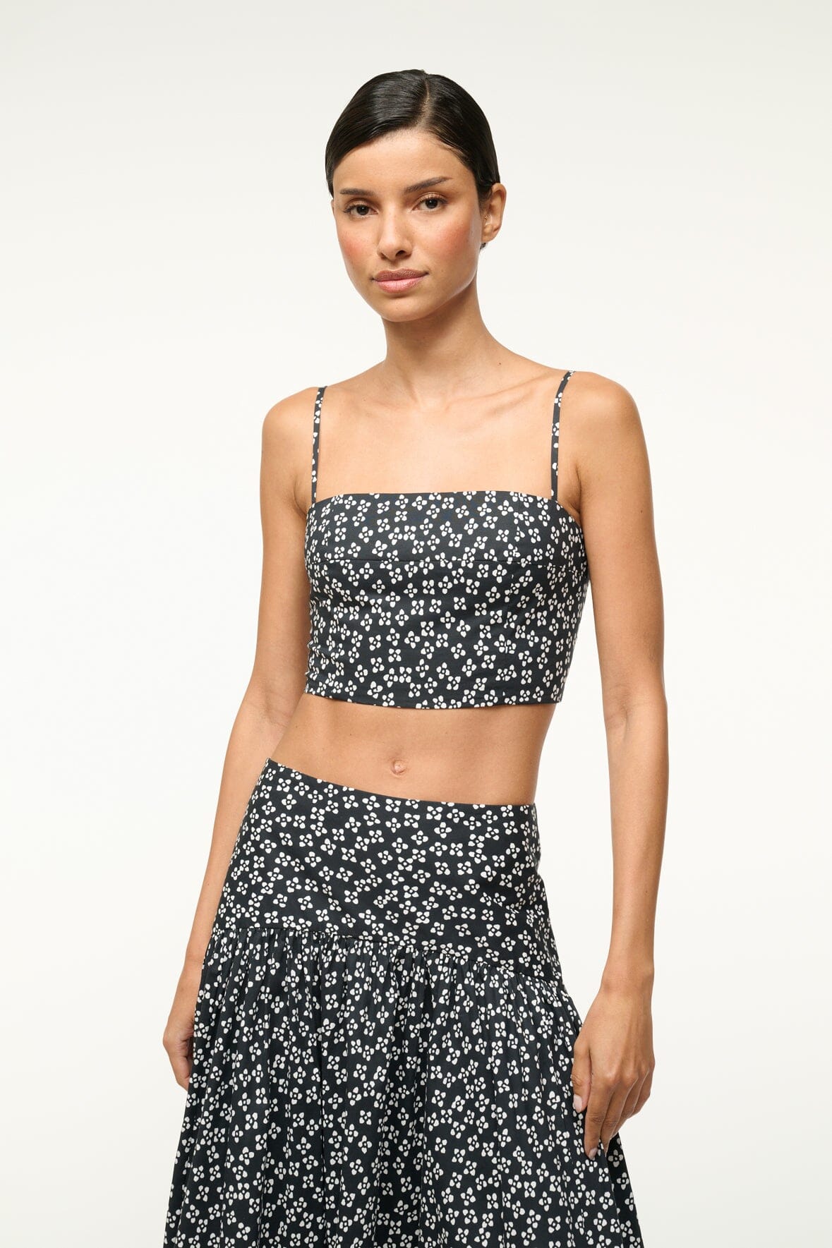 FEDERICO TANK | BLACK WOODBLOCK FLORAL