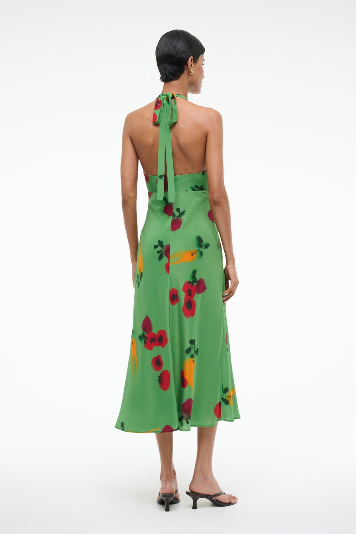 LUCCA SILK DRESS | FARMERS MARKET LEAF - Image 3