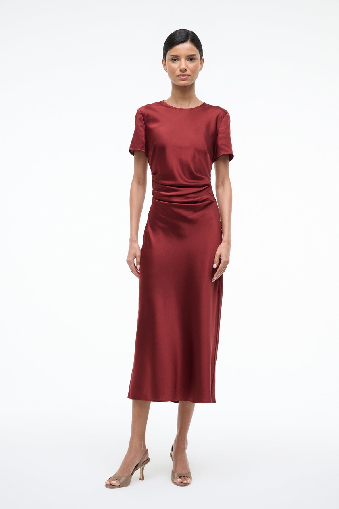 MARCEL SILK DRESS | SANGRIA - Image 5