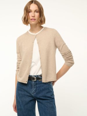 MIDNIGHT CASHMERE CARDIGAN | STONE