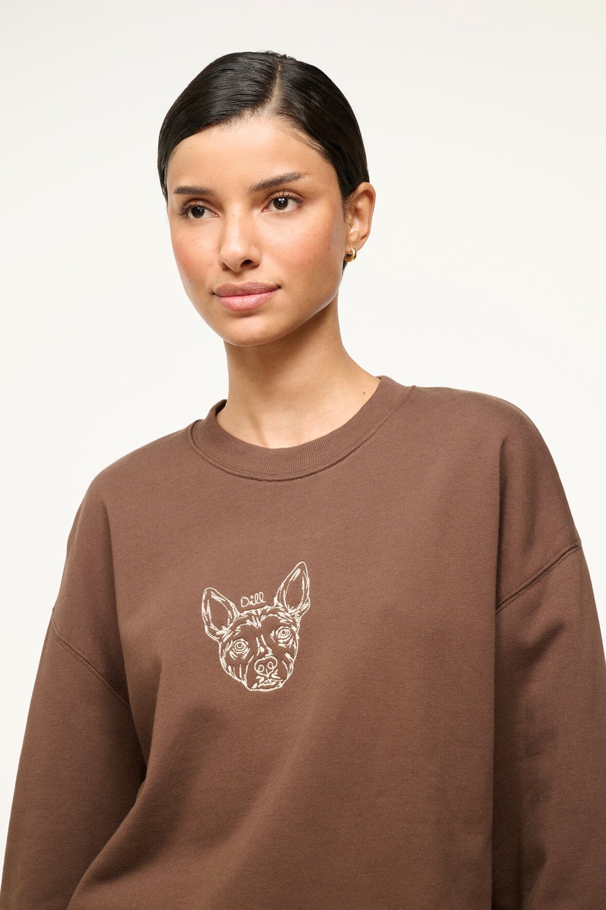 CUSTOM STAUD x C.BONZ OVERSIZED SWEATSHIRT | BROWN - Image 6