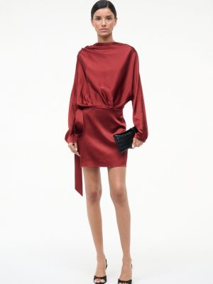 PHOEBE SILK MINI DRESS | SANGRIA