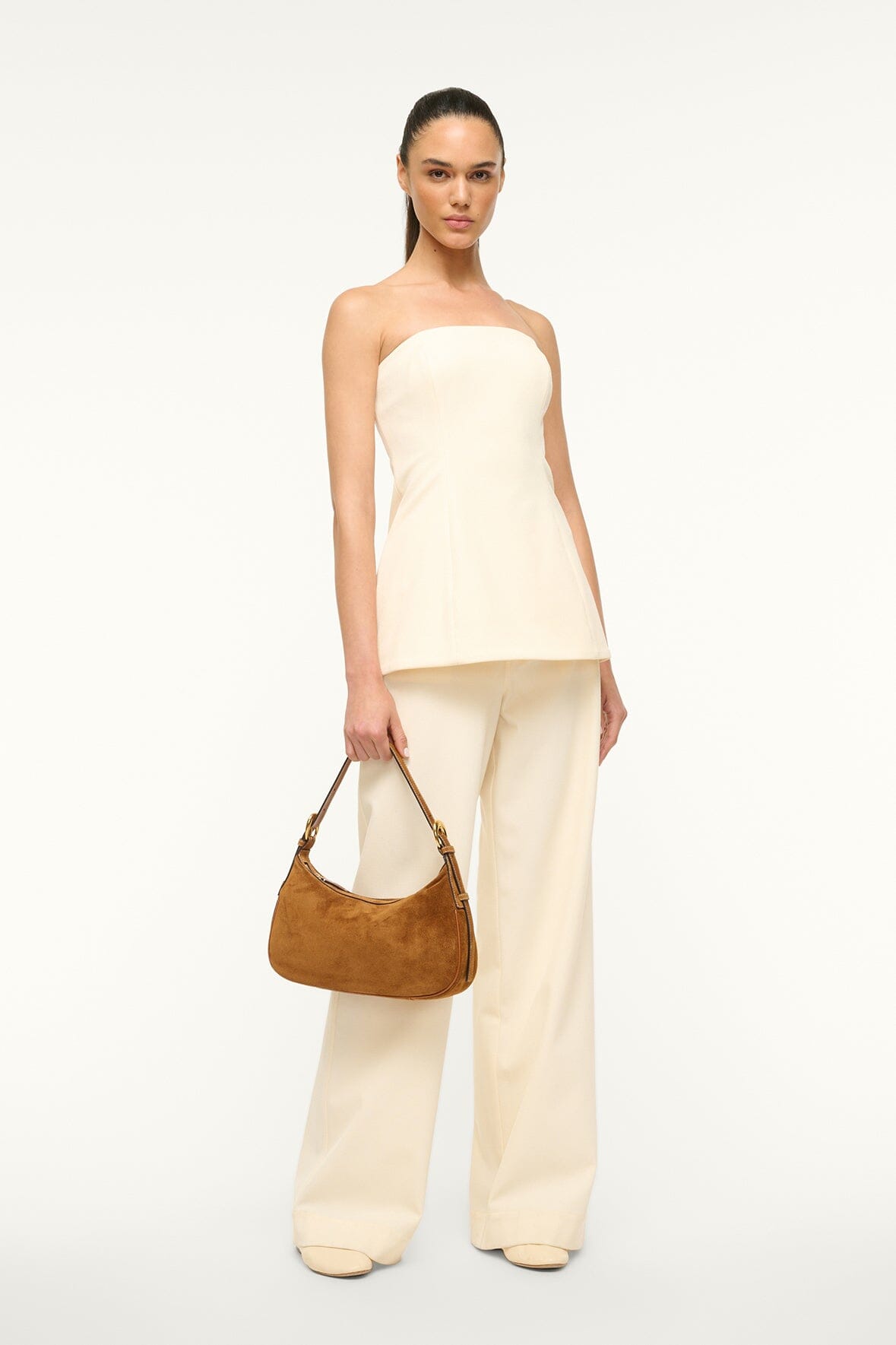 PINE SHOULDER BAG | TAN SUEDE - Image 6