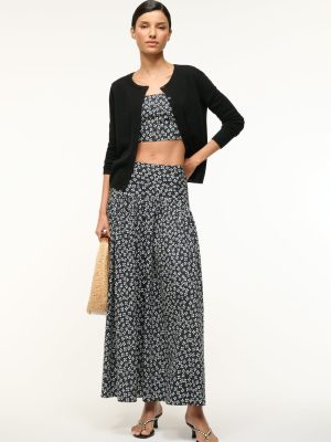 PROCIDA SKIRT | BLACK WOODBLOCK FLORAL