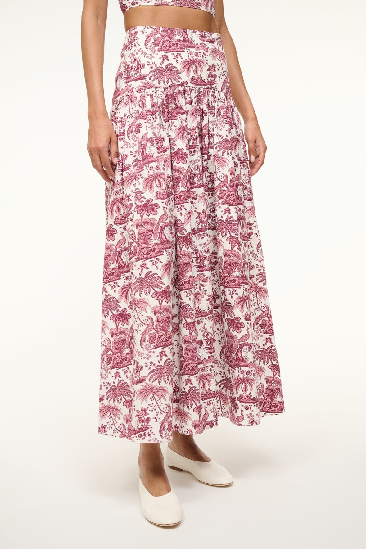 PROCIDA SKIRT | BORDEAUX TOILE - Image 2