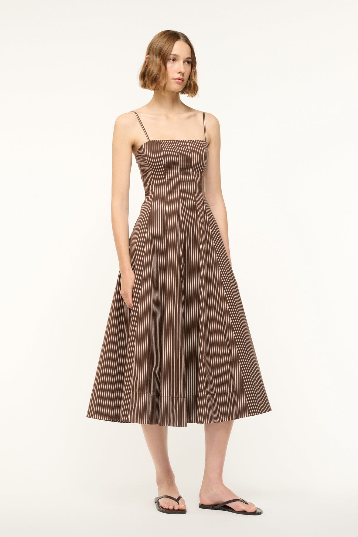 WYLIE DRESS | DARK OAK MICRO STRIPE - Image 4
