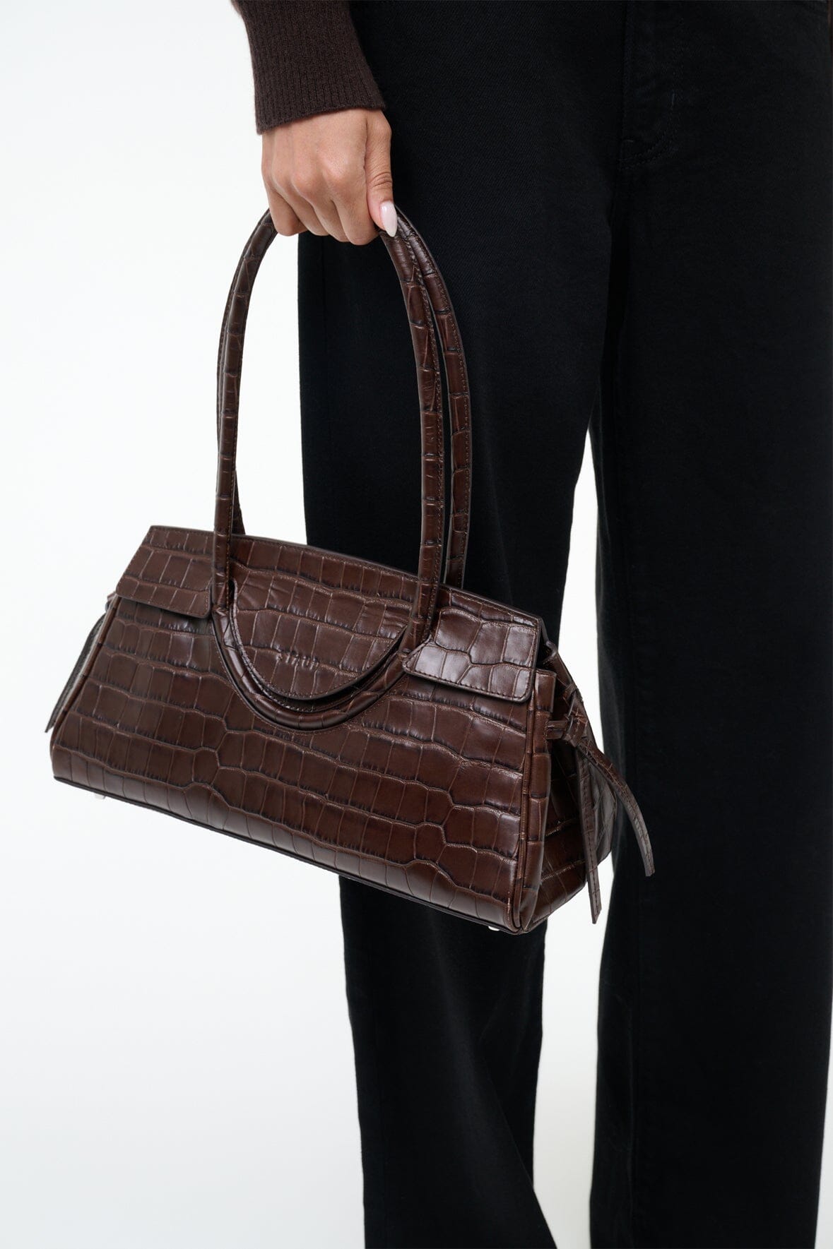 MAUDE SHOULDER BAG | ESPRESSO CROCO - Image 4