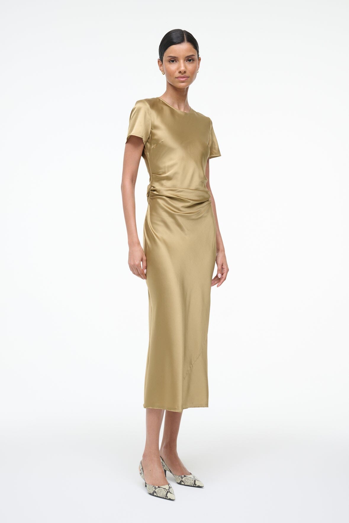 MARCEL SILK DRESS | ANTIQUE - Image 3