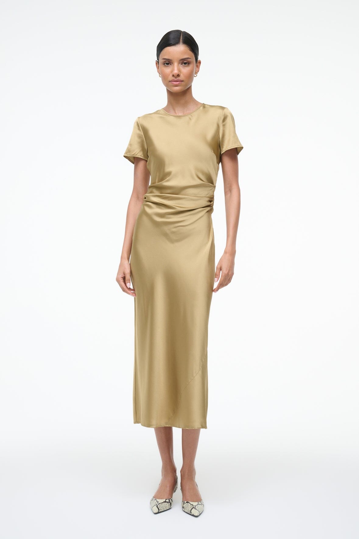 MARCEL SILK DRESS | ANTIQUE - Image 5