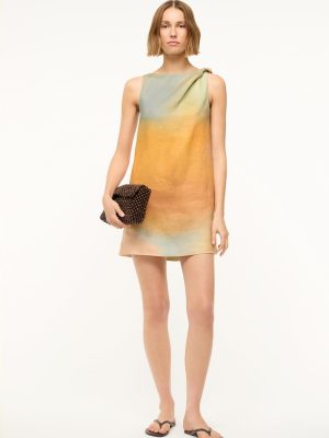 BOA LINEN DRESS | PASTEL CLOUDS