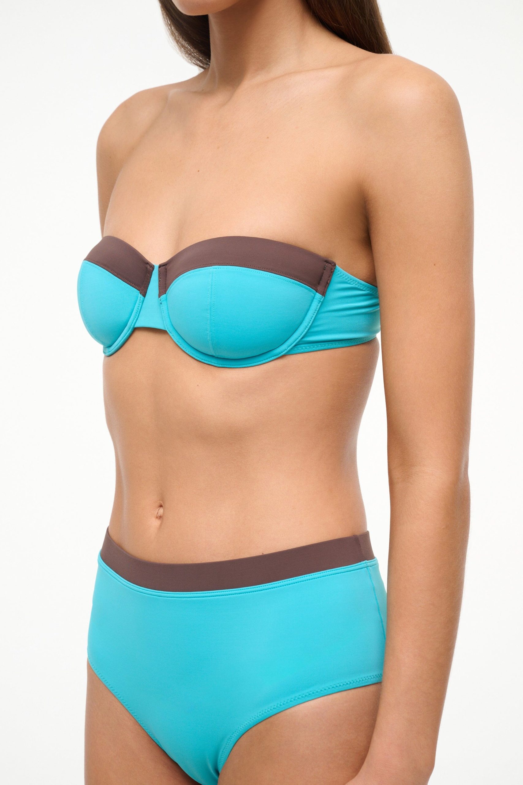 JO BALCONETTE BIKINI TOP | TEAL DARK CHOCOLATE - Image 6