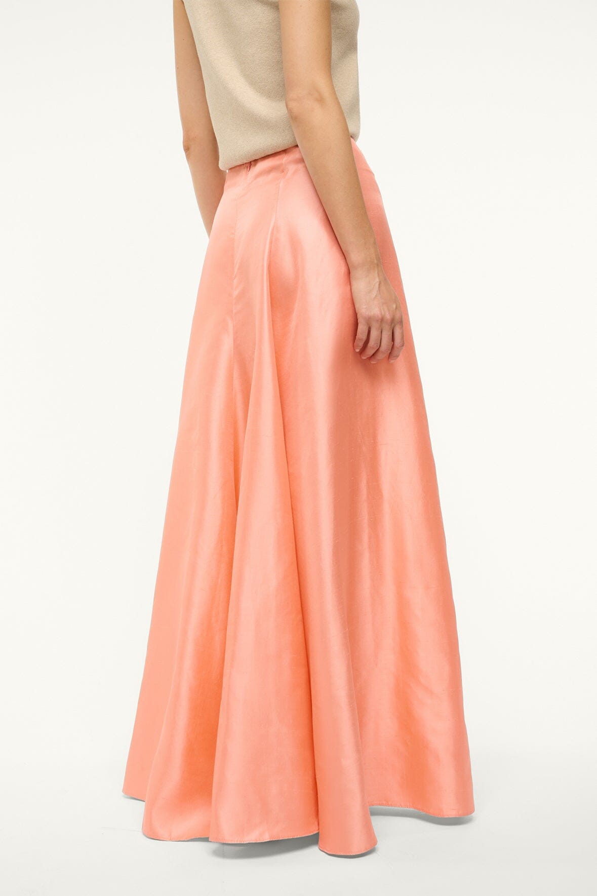 VINCENZO SILK SKIRT | CARNATION - Image 5