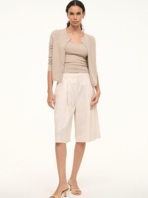 CRUZ BERMUDA LINEN SHORT | NATURAL