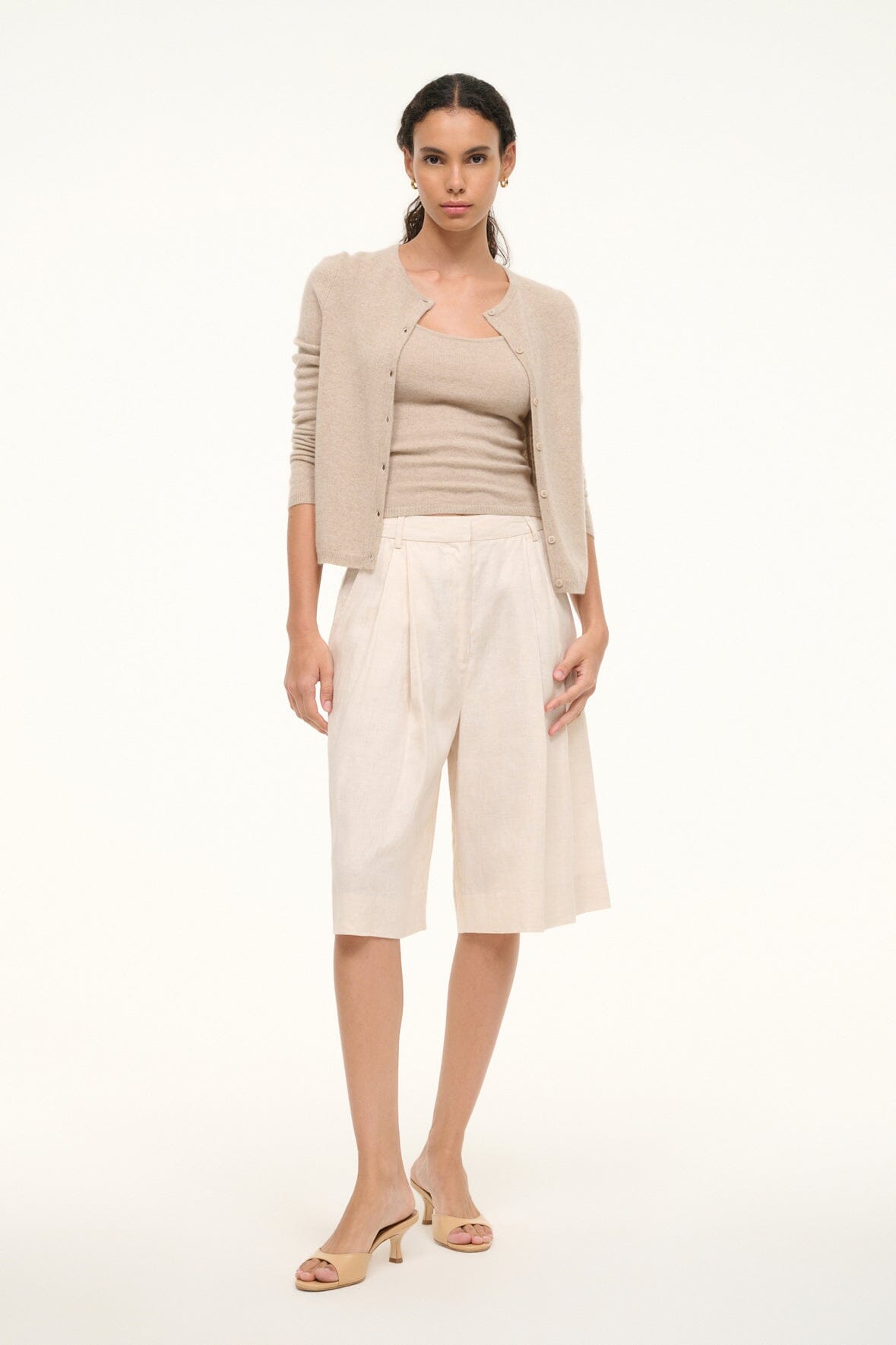 CRUZ BERMUDA LINEN SHORT | NATURAL