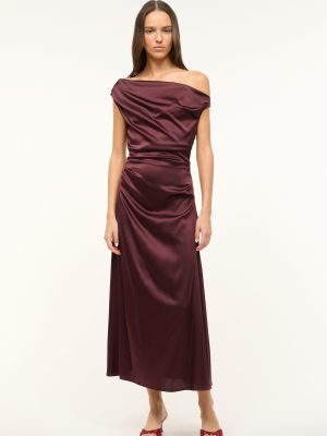 PHARE SILK DRESS | MERLOT