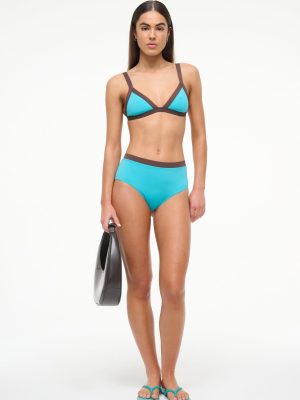VENTURA BIKINI TOP | TEAL DARK CHOCOLATE