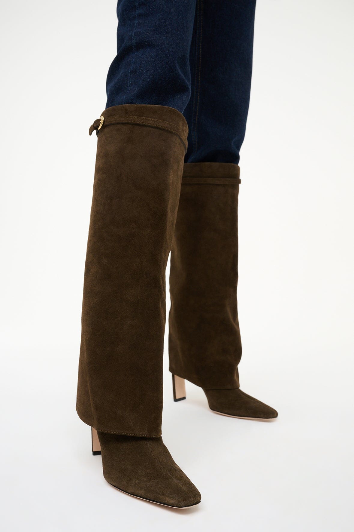 WALLY FOLDOVER HIGH HEEL BOOT | TRUFFLE SUEDE - Image 6