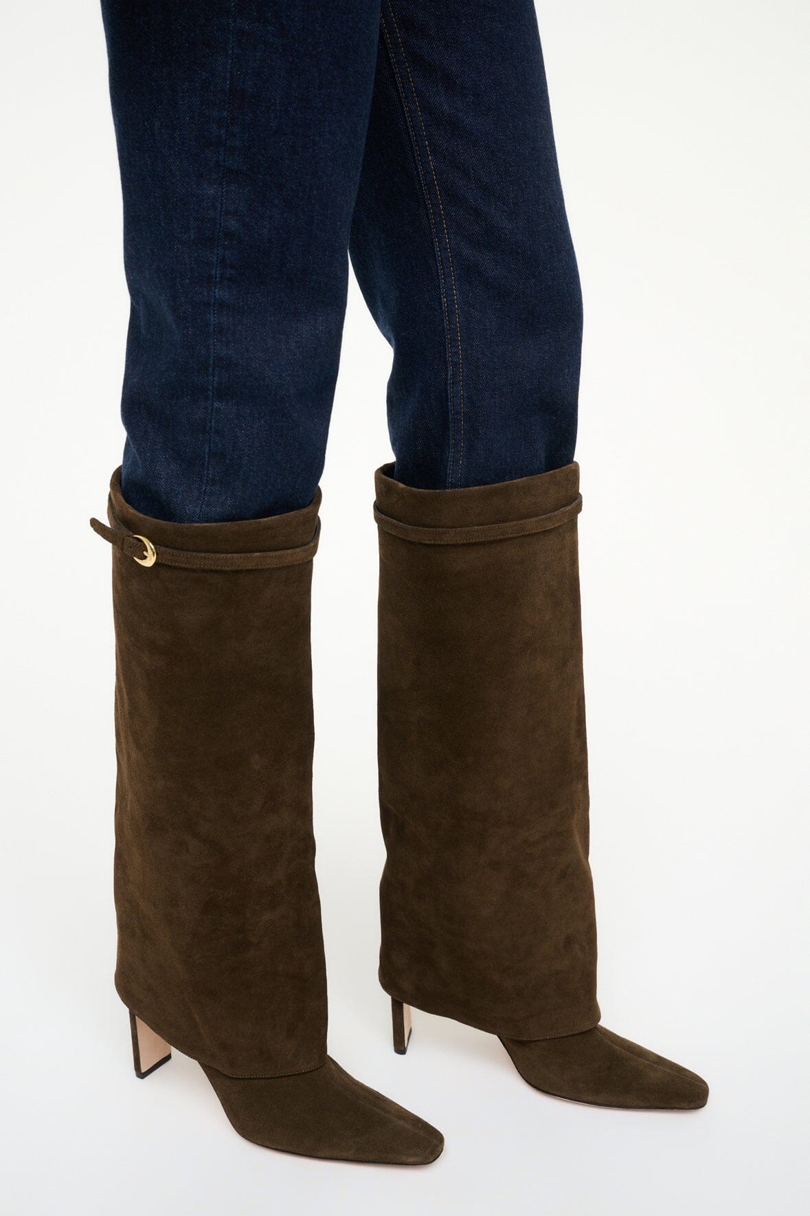 WALLY FOLDOVER HIGH HEEL BOOT | TRUFFLE SUEDE - Image 4