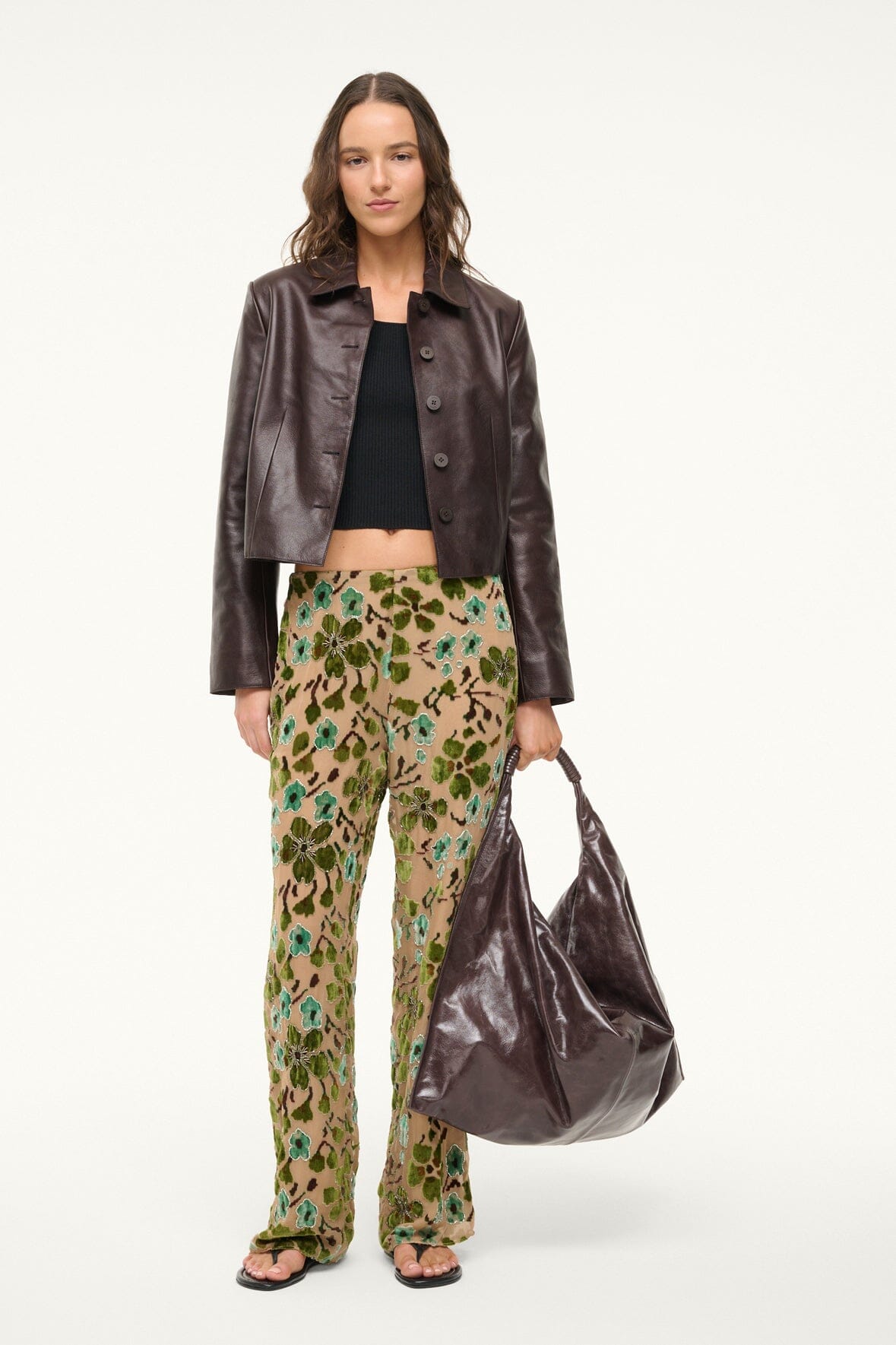 AVOLA BEADED PANT | MOSS FLORAL TAPESTRY - Image 6
